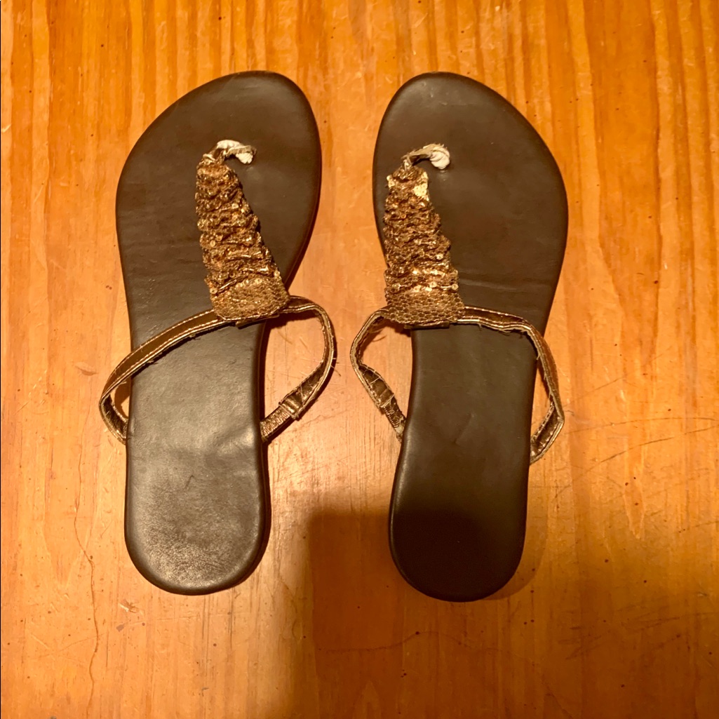 Sequin Flip Flops